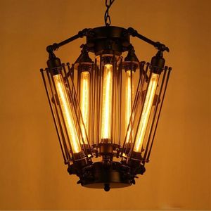 New American Retro Pendant Lights Industrial Lamp Loft Vintage Restaurant Bar Alcatraz Island Edison Lampe Hanging Lighting196m