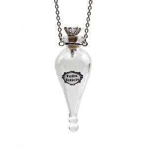 Pendant Necklaces Vintage Magic Glass Bottle Drift Cork Potion Lucky DIY Water Drop Protector Sweater Chain Jewelry Necklace 231213