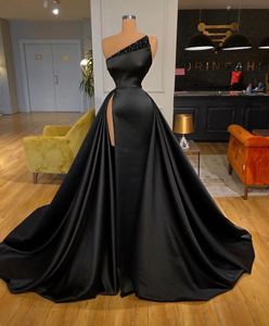 Black Neck Strapless Prom Dress Modern Floor-length Sleeveless Cocktail Evening Dresses Party Gown Sparkly Vestidos De Novia YD