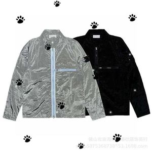 Summer Metal Nylon Shirt Style jacket with zippered chest and long sleeves unisex sunscreen jacket