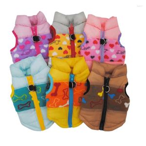 Dog Apparel XS-XL And Warm Pet Clothes Print Cotton-Padded Zipper Coat Jacket Puppy Cat Vest For Small Dogs York Costumes