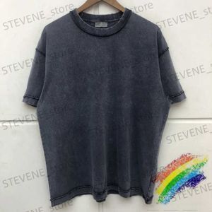 メンズTシャツ最高品質の素敵な洗浄重布TシャツTシャツ男性女性夏のスタイルブランクソリッドカラートップティーT231214