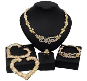 Серьги, ожерелье Yulaili Hugs And Kisses XO, комплекты ювелирных изделий, большой браслет, кольцо для женщин, аксессуары для вечеринок, Gifts8590128