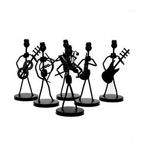 1Pc Mini Iron Music Band Model Miniature Musicians Figurines Arts Craft Decorations Party Gift Favor Random Design14216411