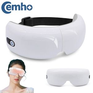 Массажер для глаз Массажер для глаз 6D Smart Airbag Вибрация Инструмент для ухода за глазами Обогрев Bluetooth Музыка снимает усталость и темные круги Маска для сна. 231214