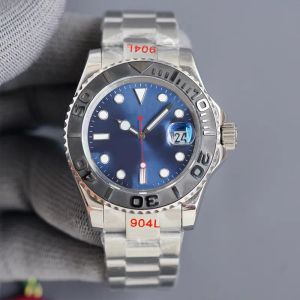 AAA Toptan Lüks Erkekler Tasarımcı İzle Yat 40mm Katlanır Toka Safir Seramik Yüzük Glow Paslanmaz Çelik 904L Otomatik Mekanik Master Montre De Luxe