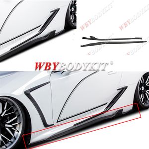 per il modello Lexus LC500/h aggiornamento kit carrozzeria Rowen gonna laterale labbra in carbonio visibili set di 2 parti - minigonne laterali in carbonio sinistra destra con NOME ROWEN Accessori esterni