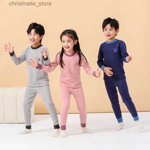 Pajamas Boys Girls Pajamas New Full Sleeve Warm Underwear Children's Clothing Sleepwear Cotton Pyjamas Sets For Kids 2 4 6 8 10 12Years R231214