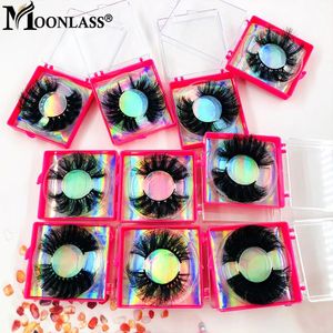 False Eyelashes 3D 5D 2225MM Messy Magnetic Mink Lashes Supplies Whloesale Fluffy Natural Fake Boxes Package Make Up Tools 231213