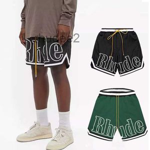 Rhude Basketball Shorts Men Summer Beachwear Mesh Breattable Sweat Wicking Fitness YF UF7U UF7U