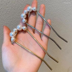 Klipsy do włosów w kształcie litery U Pearl Hair Spin Bride Vintage Metal Forks Wedding Fryzura