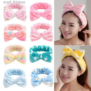 Headwear Hair Accessories Coral Fleece Soft pannband Cross Top Kont Haiand Elastic Hair Band for Women Girls Wash Face Tuan Headwear Hair AccessoriesL231214