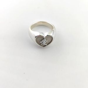 Wedding Rings Wholesale Custom Love 1m Heart Signet Ring Personalized 925 Solid Silve Engraved Kanji Symbol for Women Men 231212