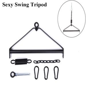 Sex Furniture Sex Swing Hanging Up Bar Metal Tripod Stents Sex Furniture Pleasure Upgraded Swing Sex Products Accessories Toys for Couple 231213