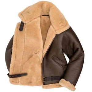 Мужские куртки в европейском и американском стиле, меховая интегрированная зимняя куртка, утолщенная меховая искусственная кожа, бархат 231214