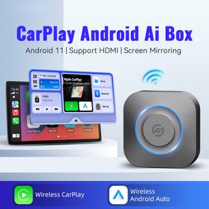 Auto CarPlay Ai Box Mini TV Box Neue Drahtlose CarPlay Adapter Drahtlose Android Auto Dongle Android 11 für Wired CarPlay autos