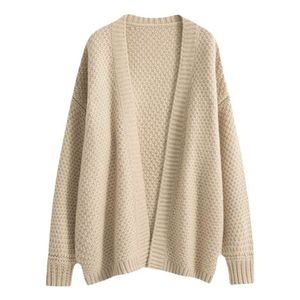 Japanese And Korean Versatile Solid Color Knitted Cardigan 2023 Autumn/Winter New Fashion Loose And Lazy Style Sweater Women's Coat