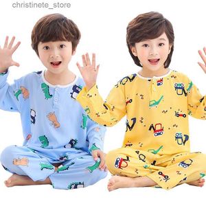 Pyjamas Mädchen Pyjama Set Sommer Homewear Teenager Nachtwäsche Niedliche dünne Pyjamas Jungen Pyjamas für Kinder Kindertagsgeschenk Baby Nachtanzüge R231214