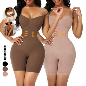 Waist Tummy Shaper Seamless Women Bodysuit Butt Lifter Shapewear Waist Trainer Body Shaper Strappy-Back Chest Enhancing Corrective Underwear Corset 231214