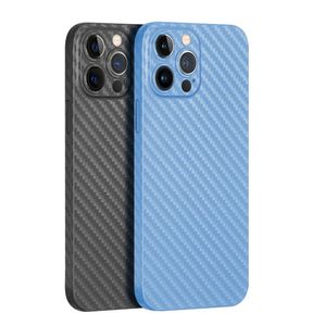 03mm Ultra Thin Back Phone Case für iPhone 14 13 12 11 Pro Max Carbon Fiber Texture Matte Hard Cover Slim Soft Shell Candy Color7990811