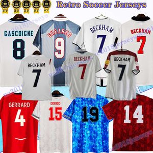 Beckham Retro piłka nożna 96 98 99 02 04 Klasyczne koszule piłkarskie Anglii Dzieci 10 12 13 Vintage Football 05 06 07 Zestaw koszulki retro