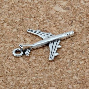 Legierung Flugzeug Charms Anhänger für Schmuckherstellung Armband Halskette DIY Zubehör 16x22mm Antik Silber 200Stk A-115291T