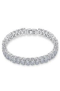 925 Sterling Silver 5MM Cubic Zirconia Tennis Iced Out Bracelet Chain Crystal Wedding Party Jewelry for Women4993302