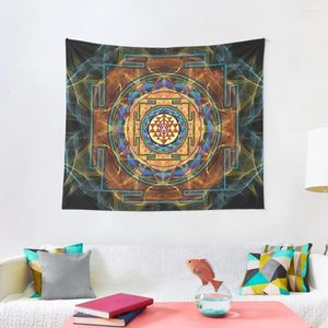 Tapestries The Sri Yantra - Sacred Geometry Tapestry Wall Hanging Korean Room Decor Bedroom Decorations