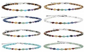 Modejusterbar handgjorda silverkedjor armband Böhmen Multicolor Crystal 7 Chakra Bead Armband för kvinnor4104362