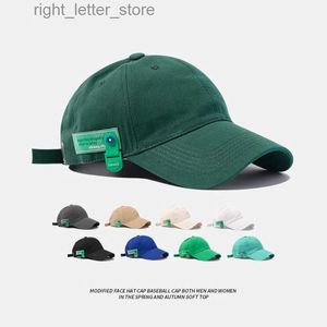 Bola Caps Beisebol Masculino Simples Pato Cap Mulheres Escuro Verde Sun Shade Primavera Outono Soft Top Ajustável Grande Cabeça Girth Algodão Tênis Chapéu R85 YQ231214