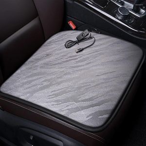 Bilstol täcker 5V universell uppvärmd kudde elektrisk värme vinter hushållsvärmare värmematta auto värme kuddar