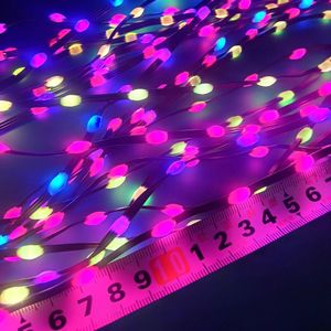 Noel Süslemeleri 15m500LEDS DREAMCOLOR IŞIKLAR STRING 3CM ARACAK SİYAH TEL WS2812B RGBIC IŞIM ADREBİYEBE PENCERE PERDEZİ IŞIKLAR 231214