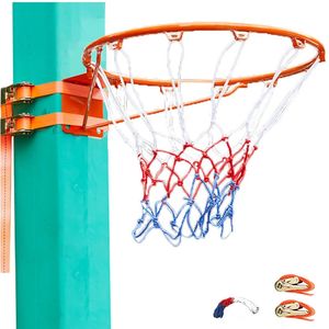 ボール35/45cmパンチングバスケットボールリムキッズAldult Indoor and Outdoor Standard Basketball Hoopハンギングバスケットネットトレーニング機器231213