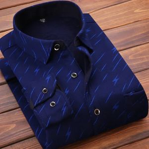 Camicie eleganti da uomo 2023 Autunno e inverno Tendenza moda Plus Camicia a quadri in pile Casual Comfort Caldo Manica lunga di alta qualità M5XL 231213