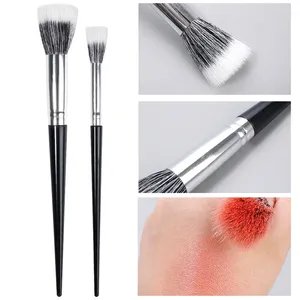 Makeup Brushes Facial Blush Brush Natural Blusher Highlight Contour Powder Stippling Soft No-shedding Professional Cosmetic Tool