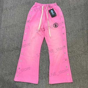 Pantaloni da uomo lavato rosa Hellstar dios pantaloni oversize uomo donna 1 1 pantaloni sportivi della migliore qualità tuta set T231214