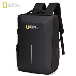 National Geographic Antift Laptop Bag Wodoodporny ładowanie USB 15 6 -calowy dzień Mochila Eva Protection 220309226G