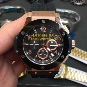 Yeni Model Lüks Erkekler İzle Japonya VK Kuvars Dayanıklılık Pro Chronograph Wristwatch Siyah Kauçuk Erkekler İzler Safir Glass Man Saatler Bilek Swatches