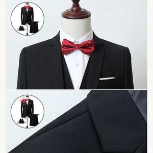 Ternos masculinos 2023 terno de casamento homens vestido coreano slims negócios 3 peças jaqueta calças colete formal smoking noivo