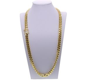 Collana a catena a maglie Hip Hop Mens Curb Catena cubana Collane dorate Collane Gioielli Vita quotidiana Collana lunga 61 cm 71 cm per hiphop1862791