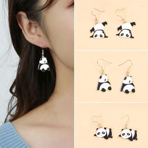 Orecchini pendenti creativi simpatici animali panda coreano semplice cartone animato divertente gancio per l'orecchio gioielli ciondolo regalo per bambini regali per feste