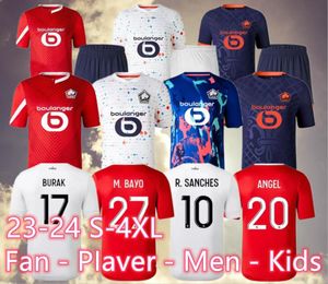 LOSC Lille 2023 2024 Jerseys de futebol CABELLA quarto YAZICI UMITITI camisa de futebol 23 24 Lille Olympique HARALDSSON maillot adulto kit infantil 25690 ZHEGROVA Equipamento