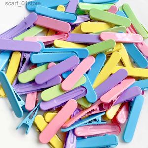 Headwear Hair Accessories 5/10/20pcs 5cm Metal Colorful Ellipse Hairpins Girls Hairclip Setting Base For DIY Kid Hair Clip Jewelry Making Hair AccessoriesL231214