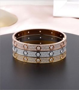 Fashion classic bracelet diamond bangle for women men high quality luxury bangle jewelry engagement wedding party silver rose gold8740277