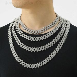 European and American explosive men's exaggerated diamond set geometric hipster Hiphop jewelry large gold chain necklace