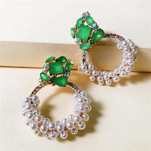 Dangle Earrings Juran Crystal Fashion Jewelry Boho Women Wedding Gift Party Statement Pearls Accessories 2023トレンド