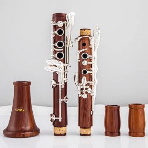 Red Wood Professional Clarinet BB Rosewood Clarinet Silvering Keys Solid Wood Sib Klarnet