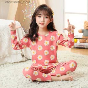 Pyjamas Kinder Pyjama Set Winter Warme Nahtlose Thermo-unterwäsche Sets Kinder Baby Mädchen Junge Freizeitkleidung Langarm Samt Nachtwäsche R231214