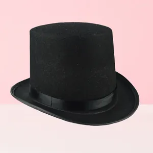 Заколки для волос Аксессуары для Хэллоуина Черная шляпа для мужчин Мужской аксессуар для взрослых Фетр