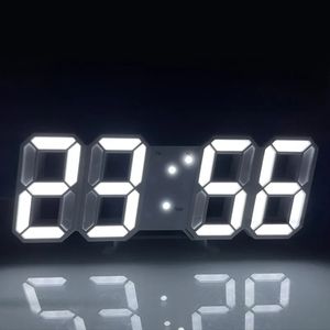 Desk Table Clocks Wall Nordic Digital Alarm Hanging Watch Snooze Calendar Thermometer Electronic Clock 231215